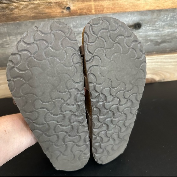 Birkenstock Mayari Womens 38 Regular US 7- 7.5 Brown Leather Cork Sandals - Picture 8 of 9